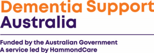 Dementia Support Australia Funded by the Australian Government a service led by HammondCare logo