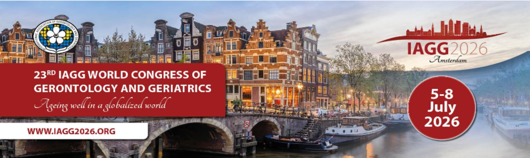 IAGG2026 Banner, 5-8 July 2026, Amsterdam 